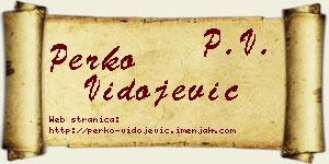 Perko Vidojević vizit kartica